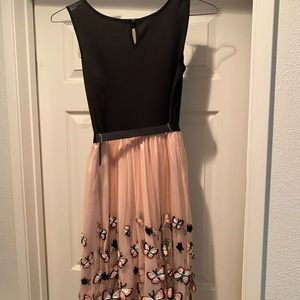 Black and rose gold girls dress